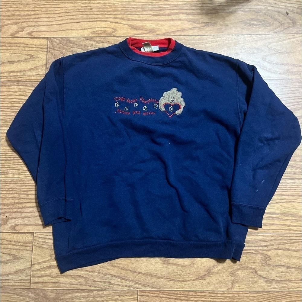 Vintage Dog Sweater Large